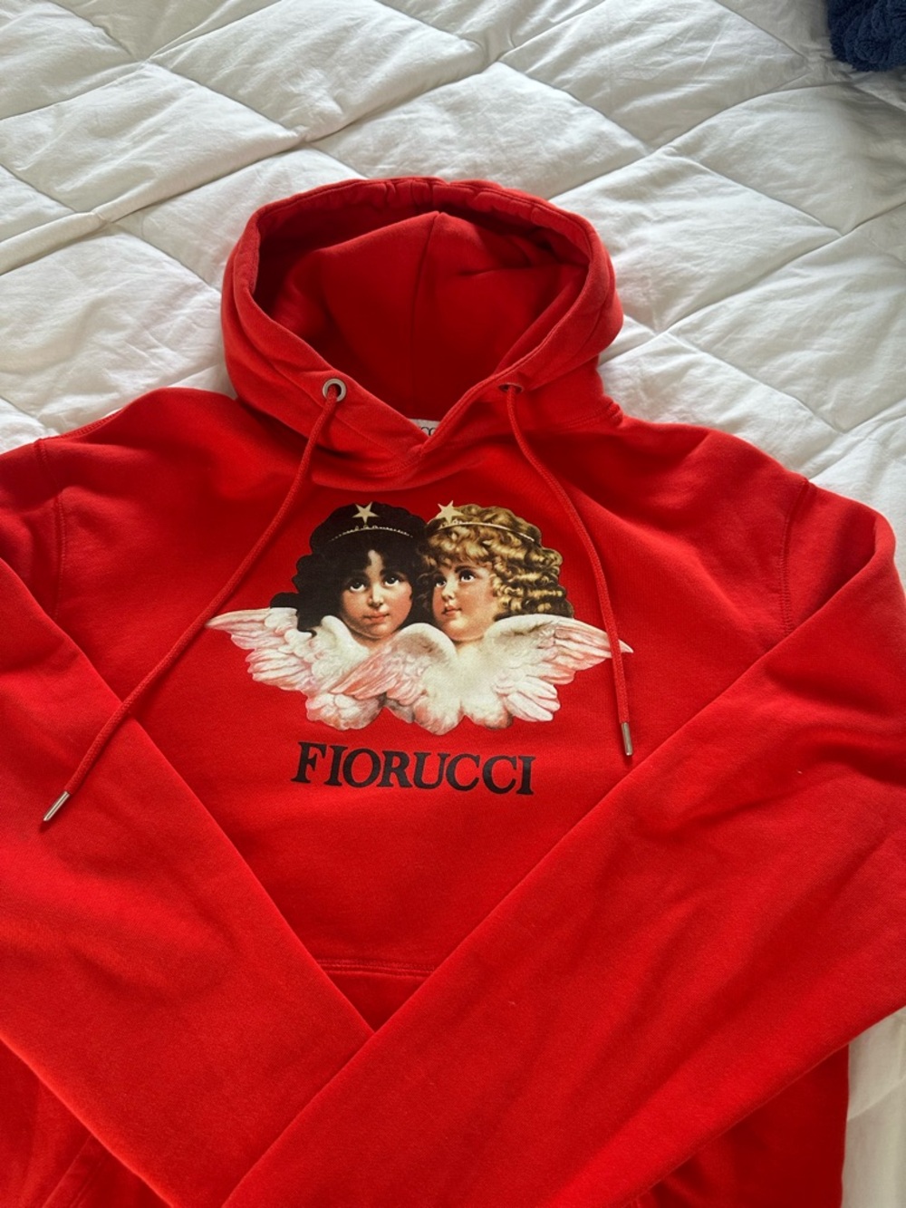 Fiorucci Red Angel Logo Hoodie - Women's Sweater